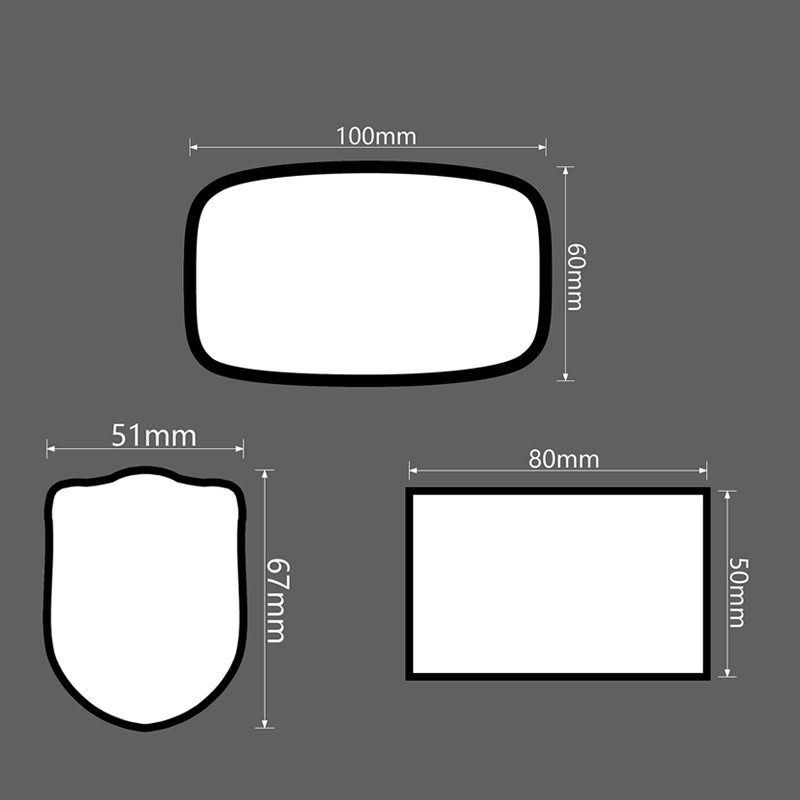 3' x 2' Rectangle Sublimation Leatherette Patches with Adhesive